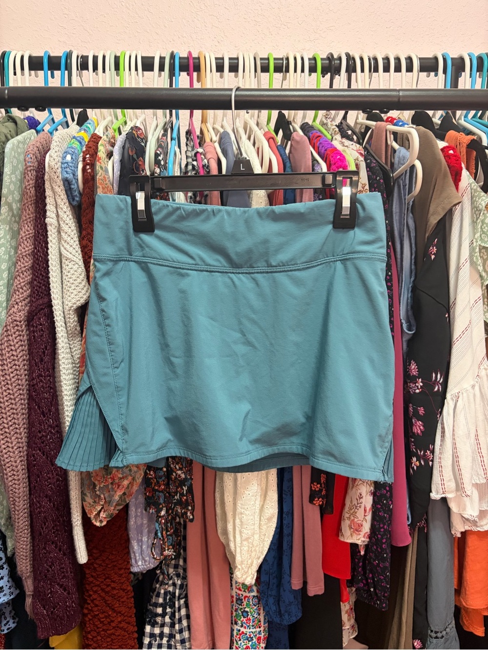 lululemon athletica Teal Performance Mini Skirt with Side Panel
